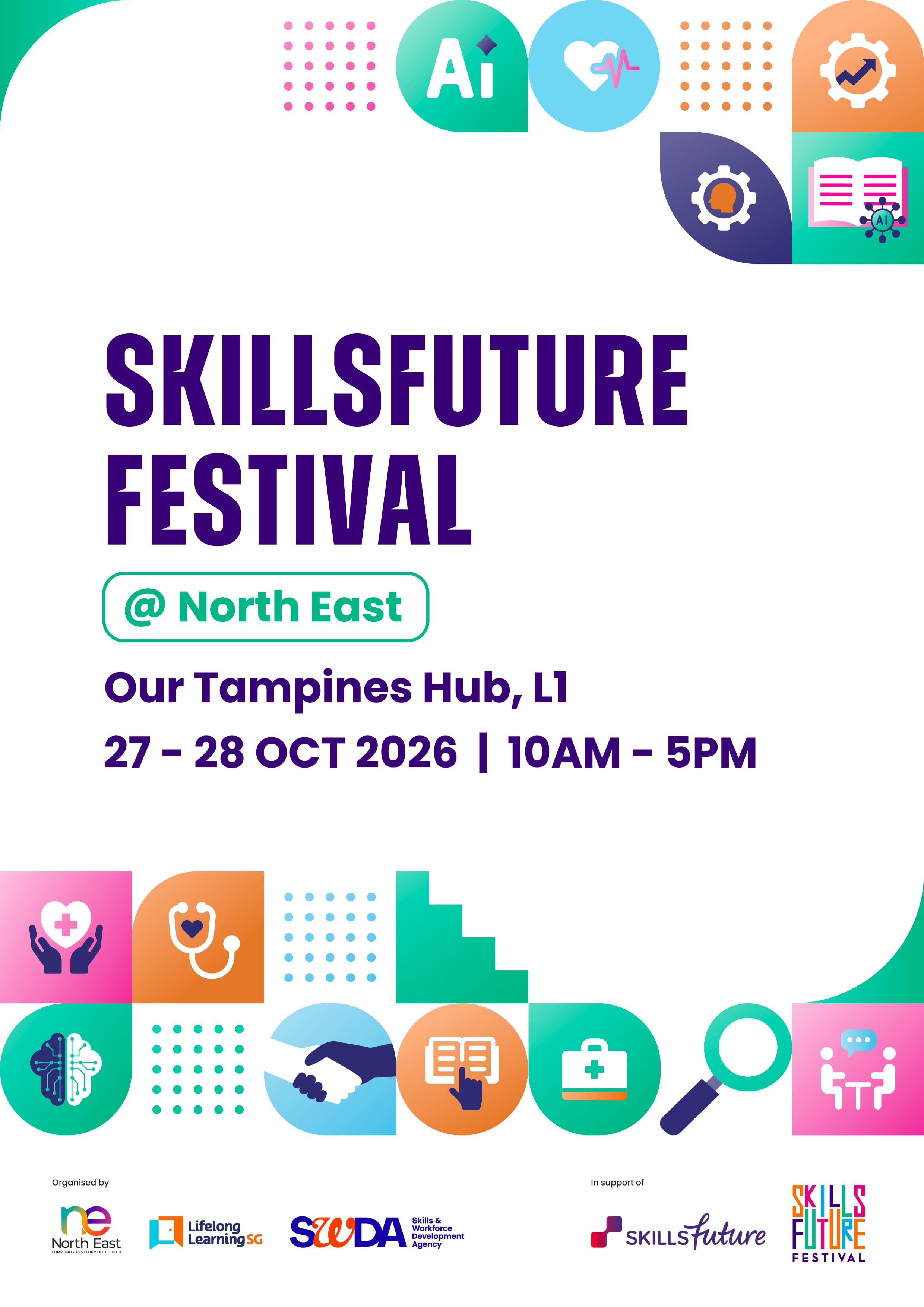 Poster for Skills Future Festival about AI
